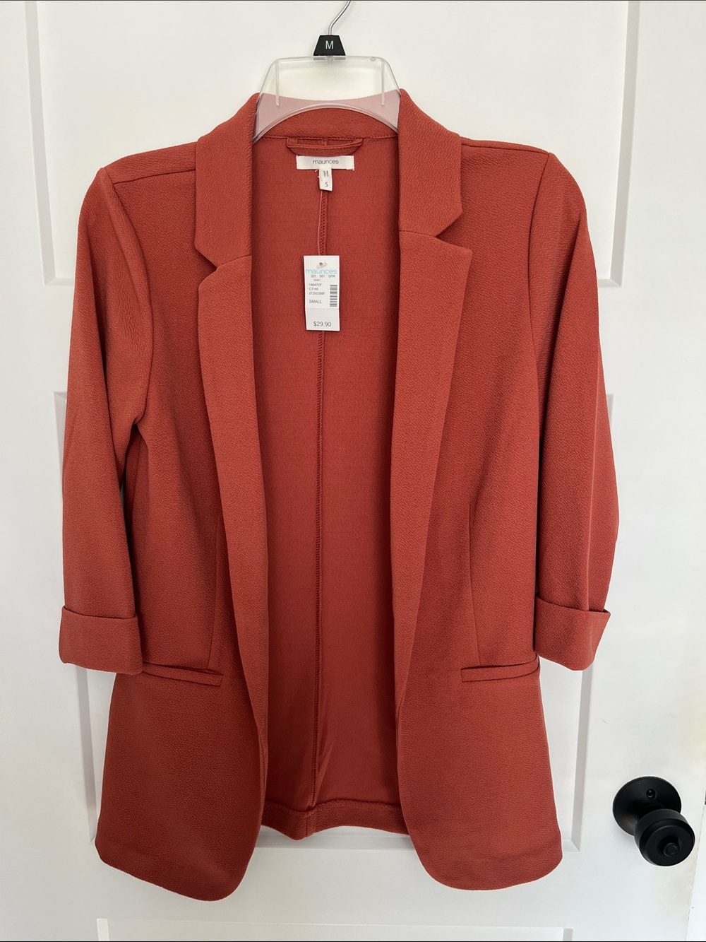 Maurices Rust-Orange Open-Front Blazer
